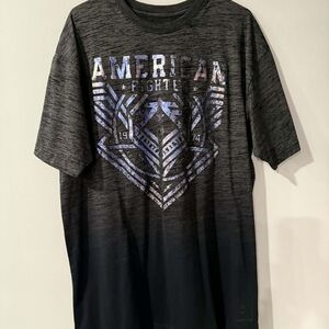 American Fighter Charcoal and Black Graphic Tee